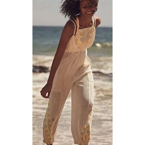 Free People Movement Morning Rise Jumpsuit Boho Summer NWT XL